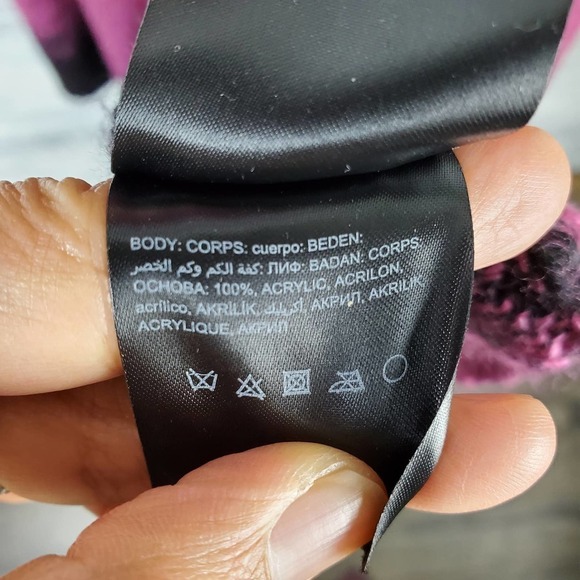 Bebe Removable Belted Black Fuschia Long Duster Cardigan Sweater Size Small - Picture 10 of 13